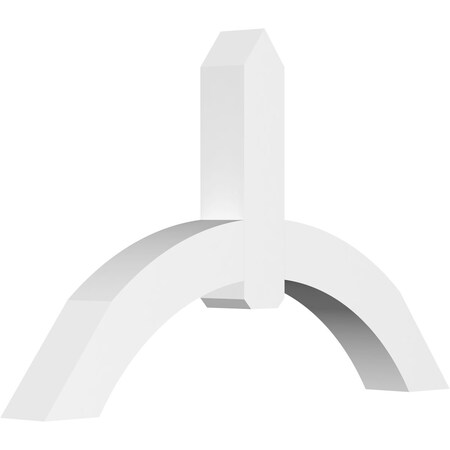 Ekena Millwork Archdale Architectural Grade PVC Gable Bracket, 60"W x 37 1/2"H x 6"D x 6"F, 15/12 Pitch GBP060X38X0606ARC00